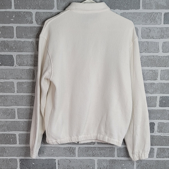 Polo Sport Ralph Lauren Vintage Waffle Zip Up Swatshirt White Men's Size M - Picture 11 of 16